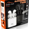 Media-Tech MT3589 Earbud Bluetooth Handsfree Ακουστικά με Αντοχή στον Ιδρώτα και Θήκη Φόρτισης Λευκά