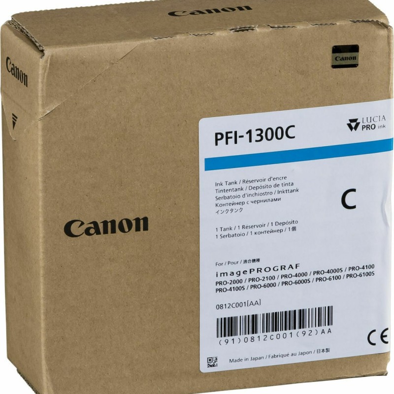 Canon PFI-1300 Μελάνι Εκτυπωτή InkJet Κυανό (0812C001)