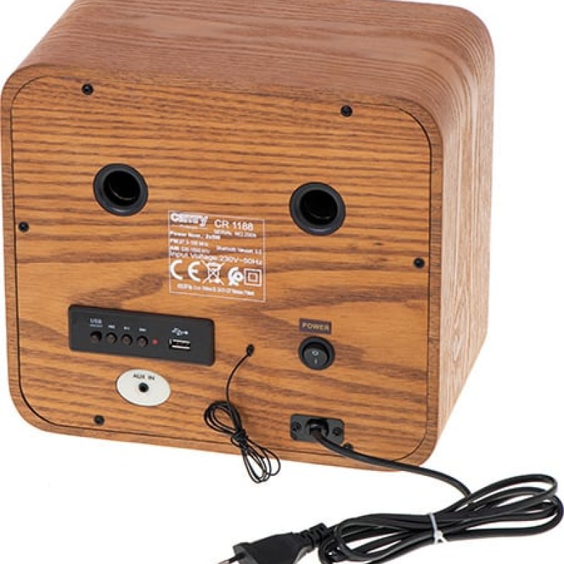 Camry CR 1188 Retro Επιτραπέζιο Ραδιόφωνο Ρεύματος με Bluetooth και USB Καφέ