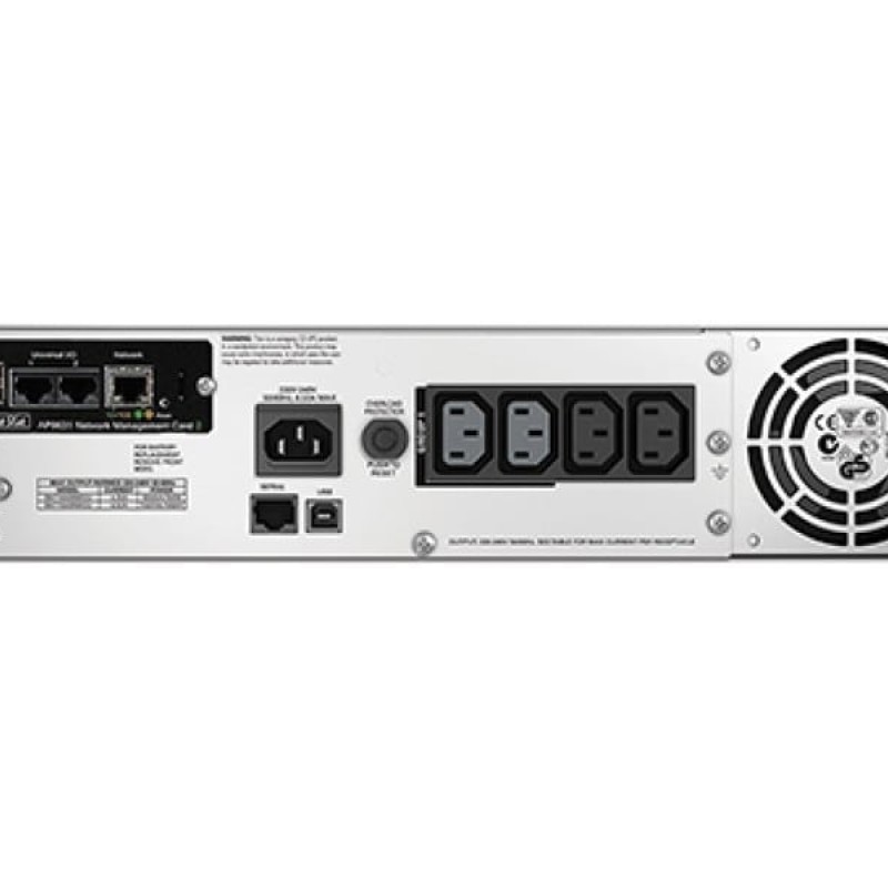 APC Smart-UPS 1500VA LCD RM 2U 230V with Network Card Line-Interactive 1000W με 4 IEC Πρίζες (SMT1500RMI2UNC)