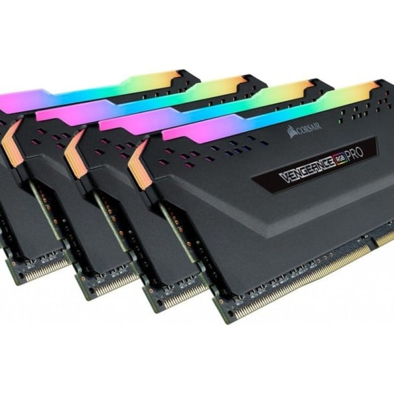 Corsair Vengeance RGB Pro 32GB DDR4 RAM με 4 Modules (4x8GB) και Ταχύτητα 3200 για Desktop (CMW32GX4M4C3200C16)