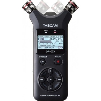 Tascam DR-07X Stereo Ψηφιακός Φορητός Εγγραφέας Μπαταρίας για Εγγραφή σε Κάρτα Μνήμης με Διάρκεια Εγγραφής 17 Ώρες και Τροφοδοσία USB