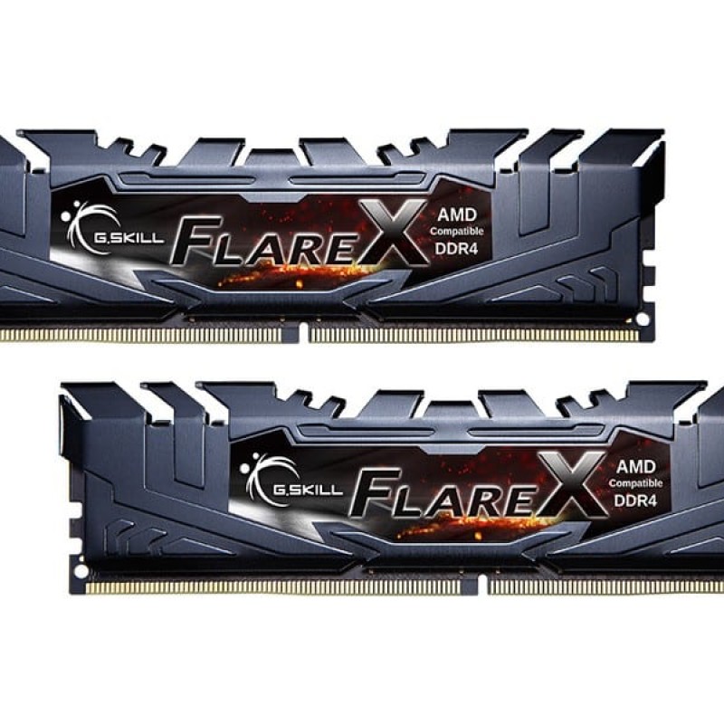 G.Skill Flare X 32GB DDR4 RAM με 4 Modules (4x8GB) και Ταχύτητα 3200 για Desktop (F4-3200C16Q-32GFX)