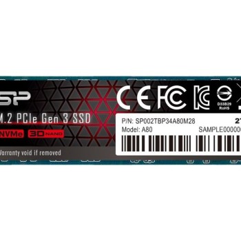 Silicon Power P34A80 SSD 2TB M.2 NVMe PCI Express 3.0 (SP002TBP34A80M28)