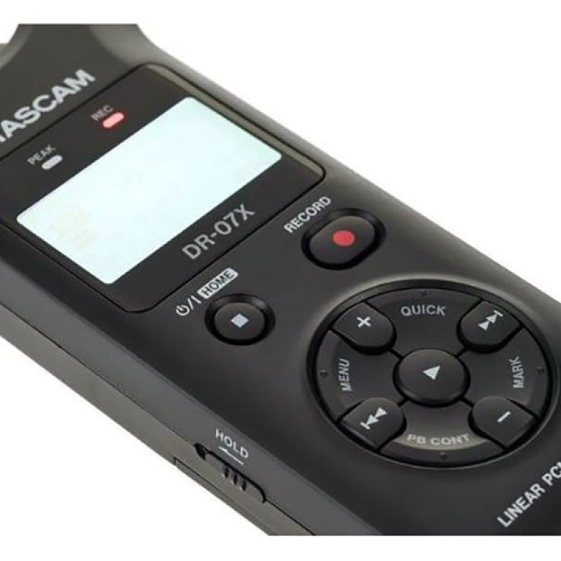 Tascam DR-07X Stereo Ψηφιακός Φορητός Εγγραφέας Μπαταρίας για Εγγραφή σε Κάρτα Μνήμης με Διάρκεια Εγγραφής 17 Ώρες και Τροφοδοσία USB