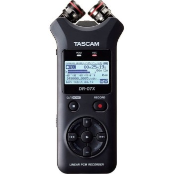 Tascam DR-07X Stereo Ψηφιακός Φορητός Εγγραφέας Μπαταρίας για Εγγραφή σε Κάρτα Μνήμης με Διάρκεια Εγγραφής 17 Ώρες και Τροφοδοσία USB
