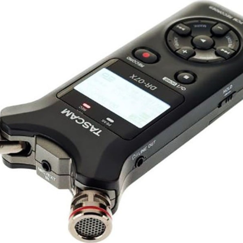 Tascam DR-07X Stereo Ψηφιακός Φορητός Εγγραφέας Μπαταρίας για Εγγραφή σε Κάρτα Μνήμης με Διάρκεια Εγγραφής 17 Ώρες και Τροφοδοσία USB