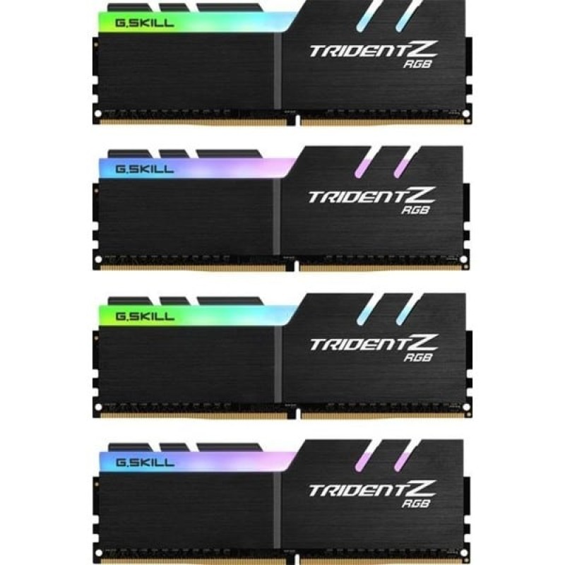 G.Skill Trident Z RGB 32GB DDR4 RAM με 4 Modules (4x8GB) και Ταχύτητα 3200 για Desktop (F4-3200C16Q-32GTZRX)