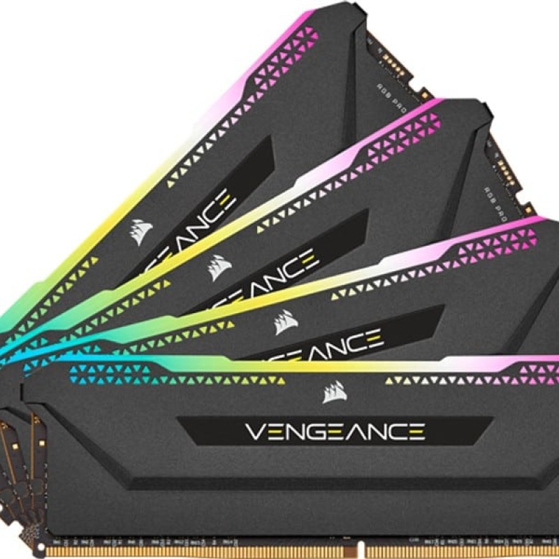 Corsair Vengeance RGB Pro SL 64GB DDR4 RAM με 4 Modules (4x16GB) και Ταχύτητα 3600 για Desktop (CMH64GX4M4D3600C18)