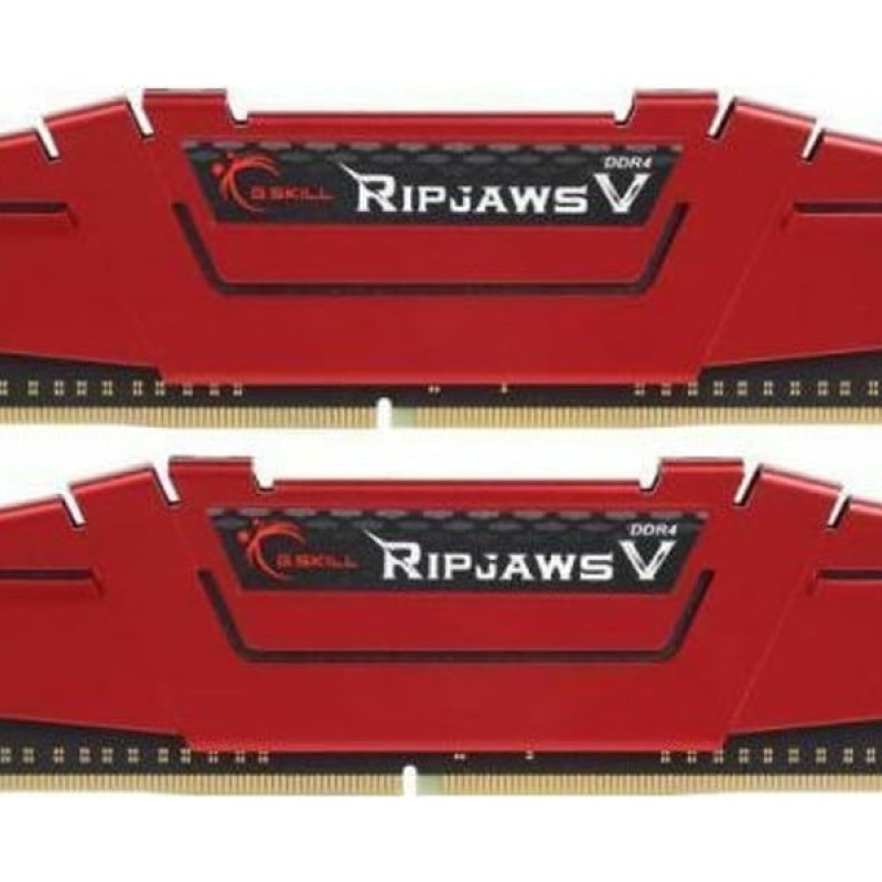 G.Skill Ripjaws V 32GB DDR4 RAM με 2 Modules (2x16GB) και Ταχύτητα 2666 για Desktop (F4-2666C15D-32GVR)