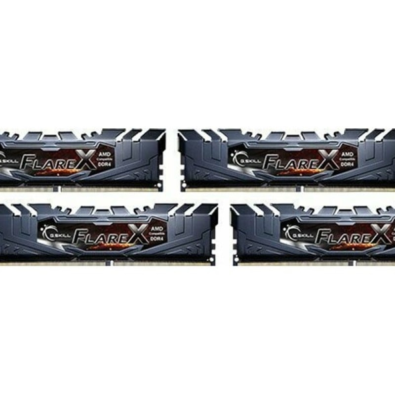 G.Skill Flare X 32GB DDR4 RAM με 4 Modules (4x8GB) και Ταχύτητα 3200 για Desktop (F4-3200C16Q-32GFX)