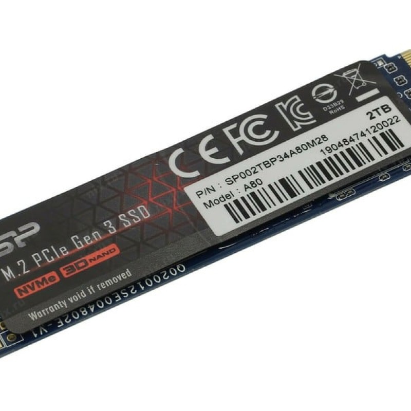 Silicon Power P34A80 SSD 2TB M.2 NVMe PCI Express 3.0 (SP002TBP34A80M28)