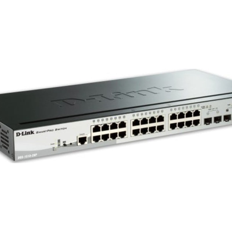 D-Link DGS-1510-28P Managed L3 PoE+ Switch με 24 Θύρες Gigabit (1Gbps) Ethernet και 2 SFP Θύρες (DGS-1510-28P/E)