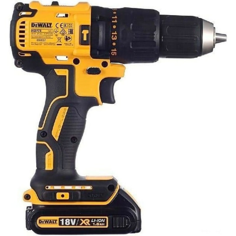 Dewalt DCD778S2T Κρουστικό Δραπανοκατσάβιδο Μπαταρίας 18V 2x1.5Ah (DCD778S2T-QW)