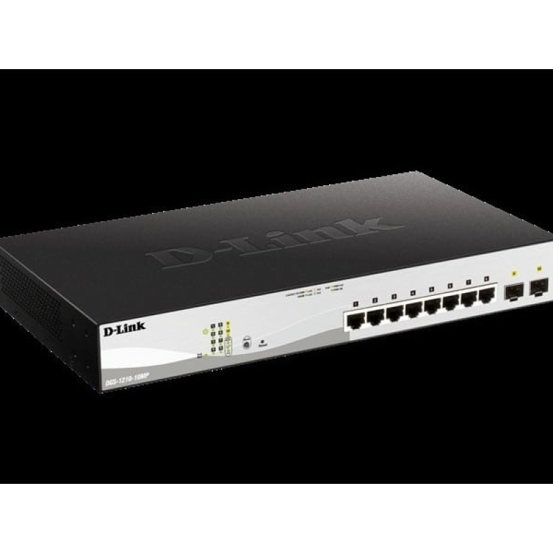 D-Link DGS-1210-10MP Managed L2 PoE+ Switch με 8 Θύρες Gigabit (1Gbps) Ethernet και 2 SFP Θύρες