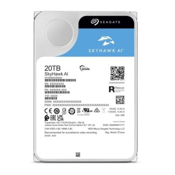 Seagate Skyhawk AI Surveillance 20TB HDD Σκληρός Δίσκος 3.5\'\' SATA III 7200rpm με 256MB Cache για NAS / Server / Καταγραφικό (ST20000VE002)