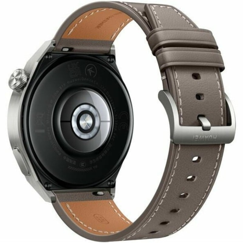 Huawei Watch GT 3 Pro Titanium 46mm Αδιάβροχο με Παλμογράφο (Gray Leather) (55028467)