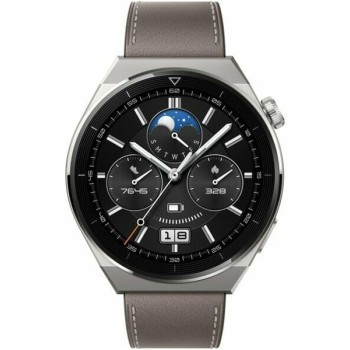 Huawei Watch GT 3 Pro Titanium 46mm Αδιάβροχο με Παλμογράφο (Gray Leather) (55028467)