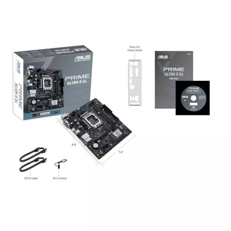 Asus Prime H610M-R D4 Motherboard Micro ATX με Intel 1700 Socket (90MB1B40-M0ECY0)