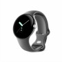 Google Pixel Watch Stainless Steel 41mm με eSIM και Παλμογράφο (Polished Silver case/Charcoal Active band) (GA04303-DE)