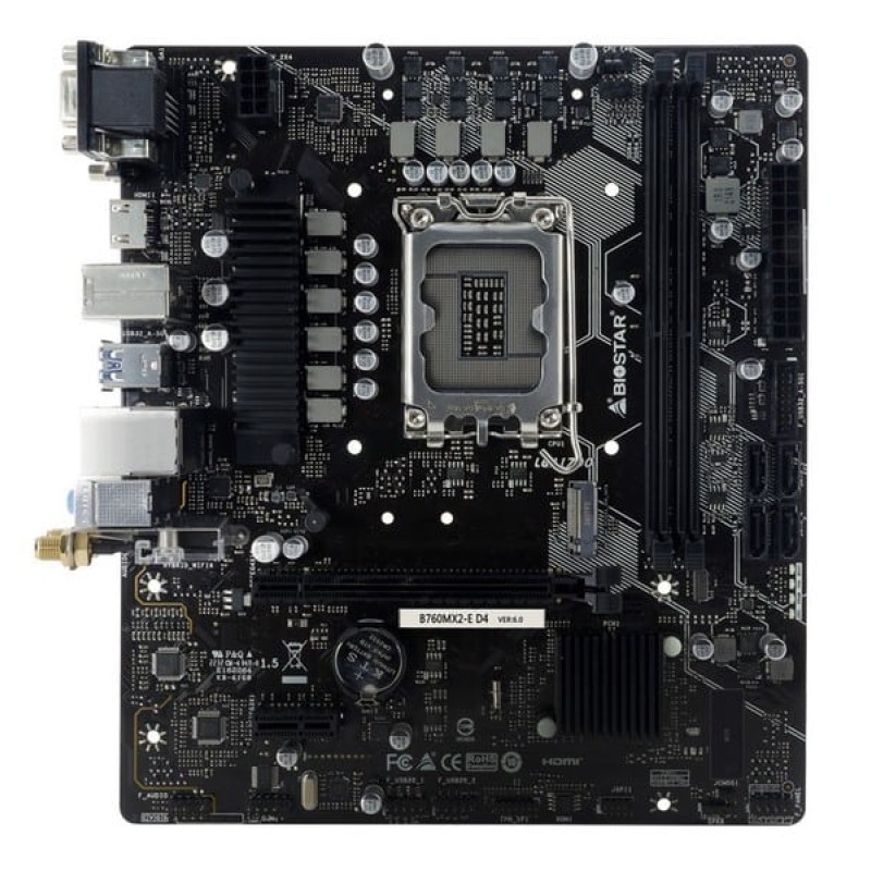 Biostar B760MX2-E D4 Ver. 6.0 Motherboard Micro ATX με Intel 1700 Socket (B760MX2E)