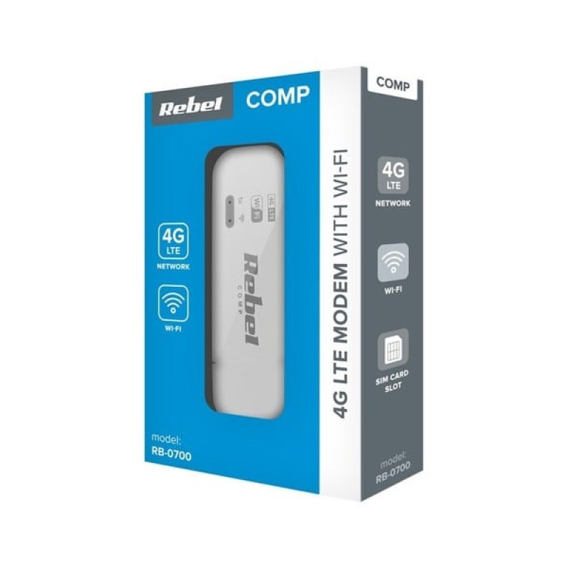 Rebel RB-0700 Ασύρματο 4G Mobile Router Wi‑Fi 4