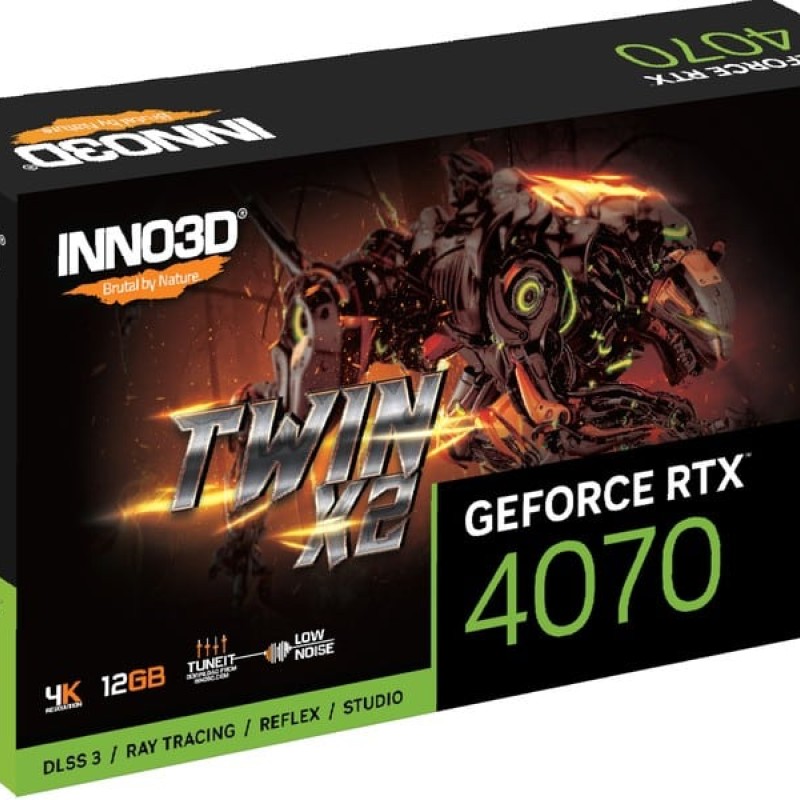 Inno 3D GeForce RTX 4070 12GB GDDR6X TWIN X2 Κάρτα Γραφικών (N40702-126X-185252N)