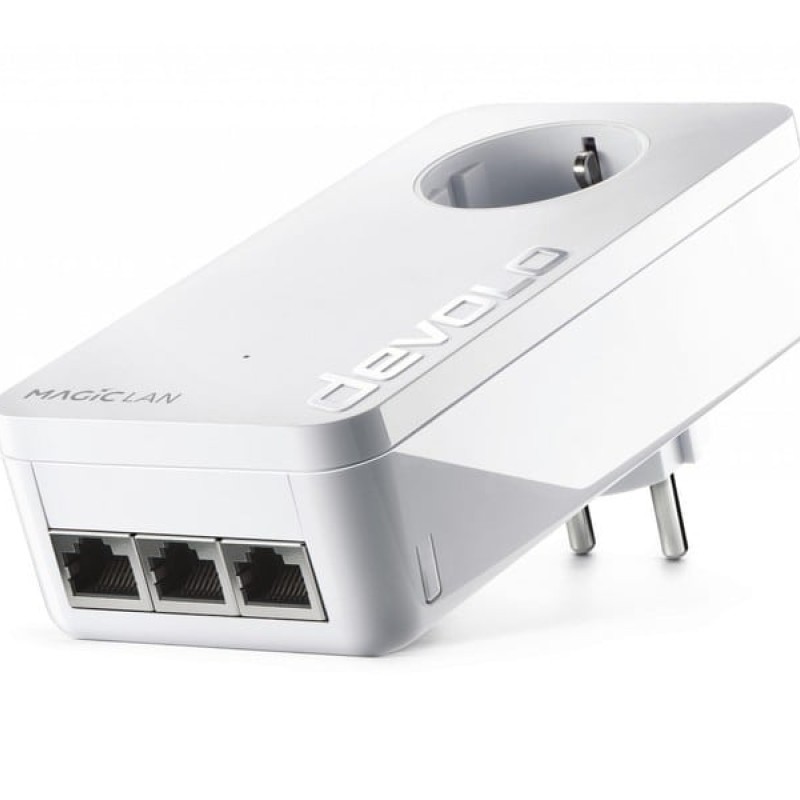 Devolo Magic 2 Lan Triple Powerline για Ενσύρματη Σύνδεση με Passthrough Πρίζα και 3 Θύρες Gigabit Ethernet (8502)