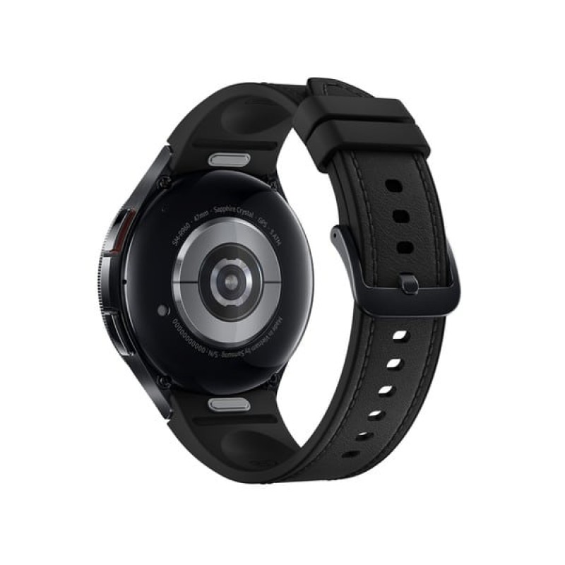 Samsung Galaxy Watch6 Classic Bluetooth Stainless Steel 47mm Αδιάβροχο με Παλμογράφο (Μαύρο) (SM-R960NZKADBT)