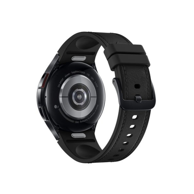 Samsung Galaxy Watch6 Classic LTE Stainless Steel 43mm Αδιάβροχο με Παλμογράφο (Μαύρο) (SM-R955FZKAEUE)