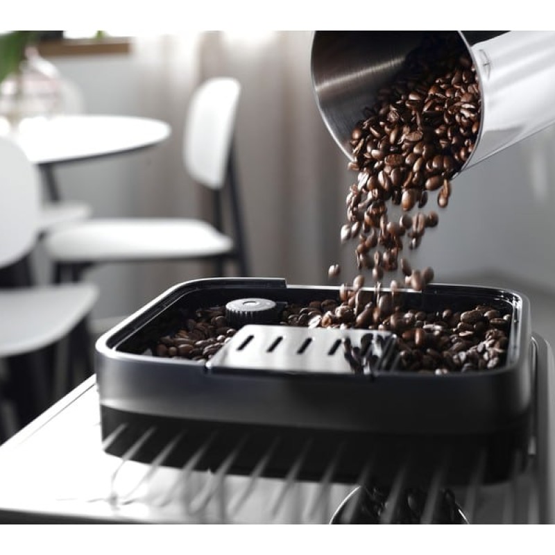 Delonghi Magnifica Evo Πλήρως Αυτόματη Μηχανή Espresso 1450W Πίεσης 15bar για Cappuccino με Μύλο Άλεσης Ασημί (ECAM 290.81.TB)