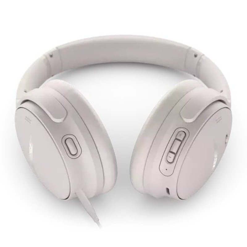 Bose QuietComfort Ασύρματα/Ενσύρματα Over Ear Ακουστικά με 24 ώρες Λειτουργίας White Smoke (884367-0200)