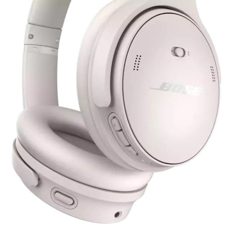 Bose QuietComfort Ασύρματα/Ενσύρματα Over Ear Ακουστικά με 24 ώρες Λειτουργίας White Smoke (884367-0200)