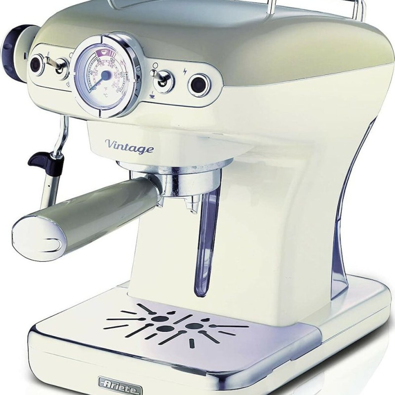 Ariete 1389/13 Vintage Μηχανή Espresso 900W Πίεσης 15bar Μπεζ (00M138913AR0)