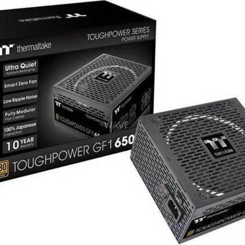 Thermaltake ToughPower GF1 650W Μαύρο Τροφοδοτικό Υπολογιστή Full Modular 80 Plus Gold