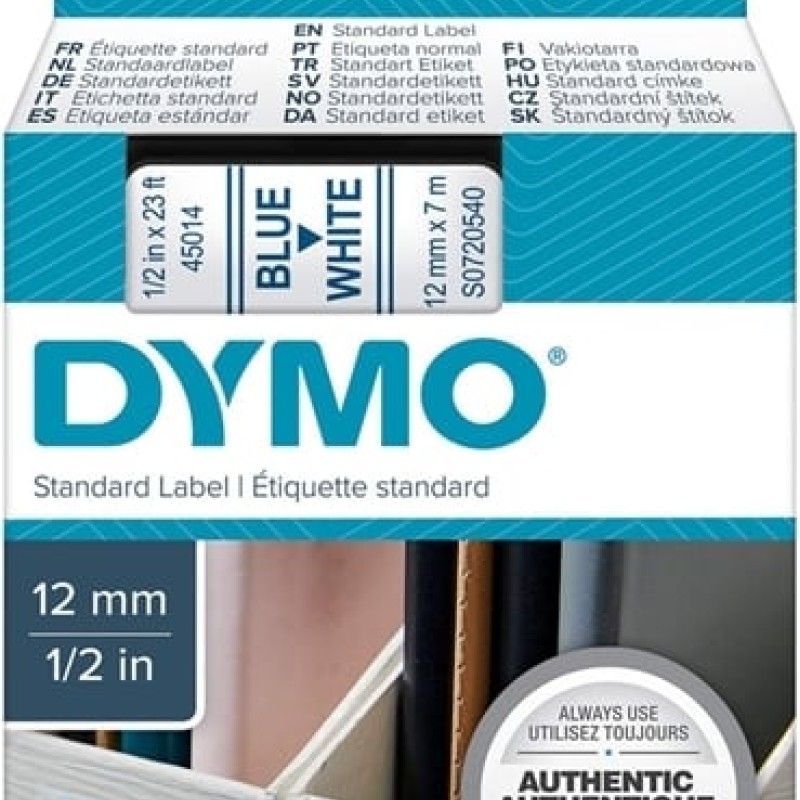 Dymo 45014 Ταινία Ετικετογράφου 7m x 12mm S0720540 σε Λευκό Χρώμα (S0720540)