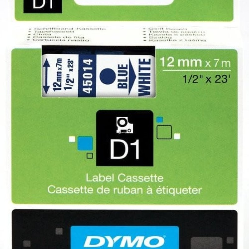 Dymo 45014 Ταινία Ετικετογράφου 7m x 12mm S0720540 σε Λευκό Χρώμα (S0720540)