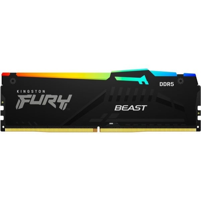 Kingston Fury Beast RGB 8GB DDR5 RAM με Ταχύτητα 6000 για Desktop (KF560C36BBEA-8) (KF560C36BBEA-8)