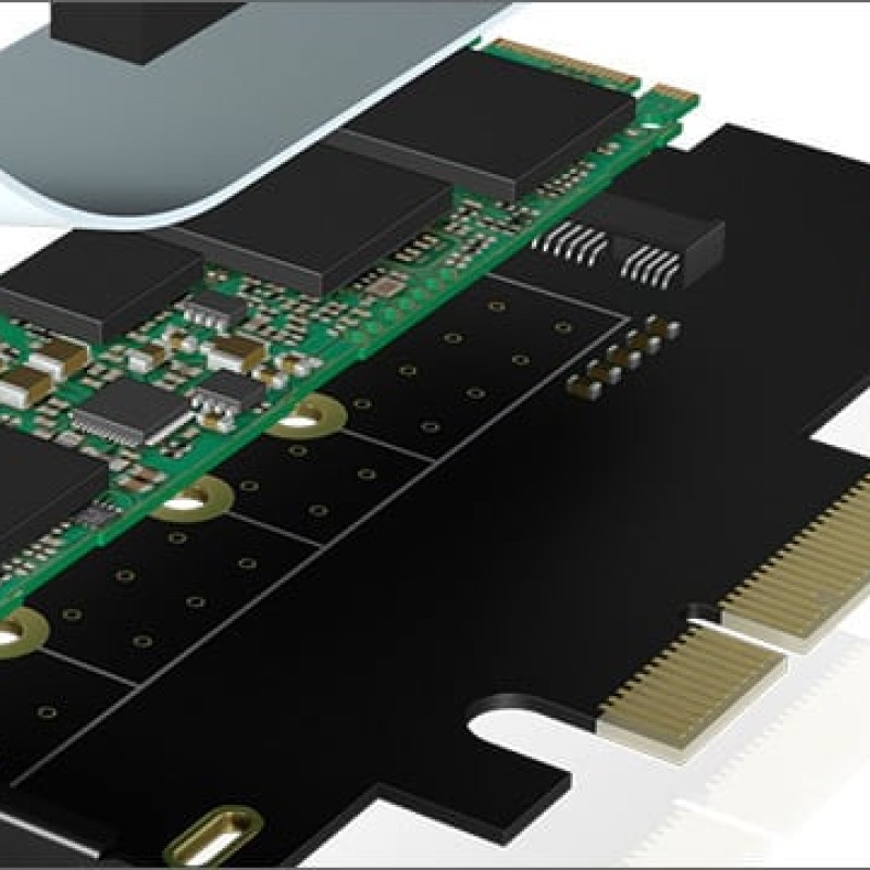 Icy Box M.2 PCIe Gen 4.0x4 To PCIe Gen 4.0x4 With Heat Sink Μαύρο (IB-PCI208-HS)