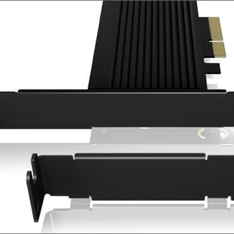 Icy Box M.2 PCIe Gen 4.0x4 To PCIe Gen 4.0x4 With Heat Sink Μαύρο (IB-PCI208-HS)