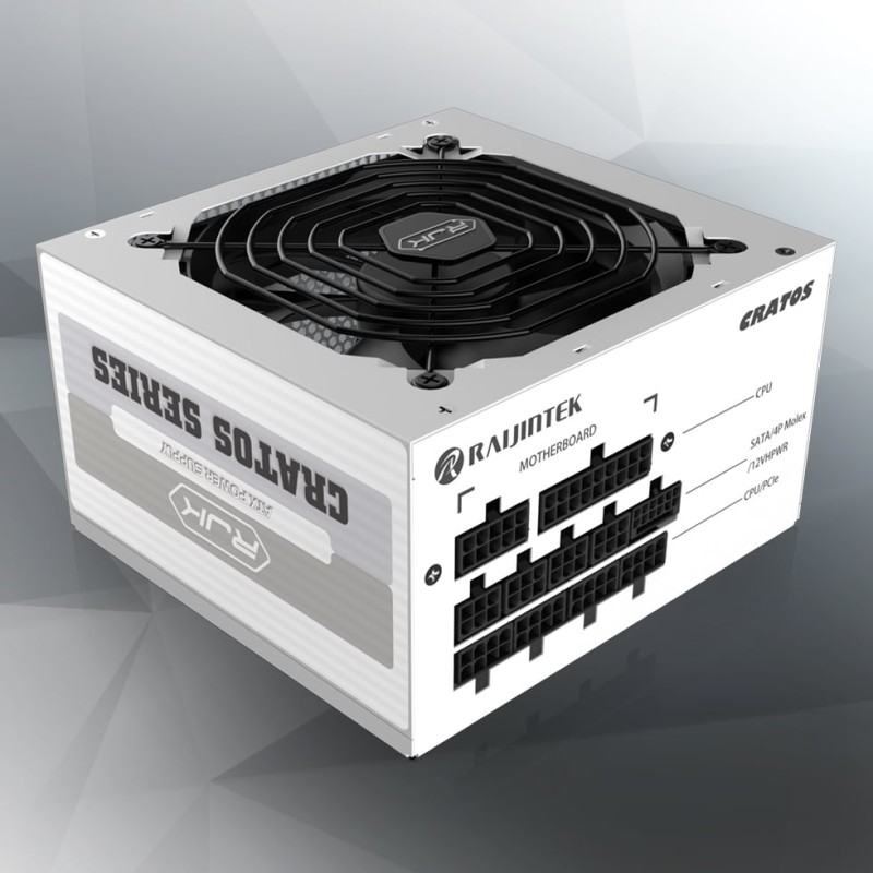 Raijintek Cratos 850W Λευκό Τροφοδοτικό Υπολογιστή Full Modular 80 Plus Gold