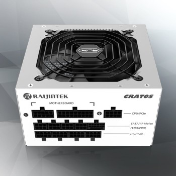 Raijintek Cratos 1000W Λευκό Τροφοδοτικό Υπολογιστή Full Modular 80 Plus Gold (0R30B00006)