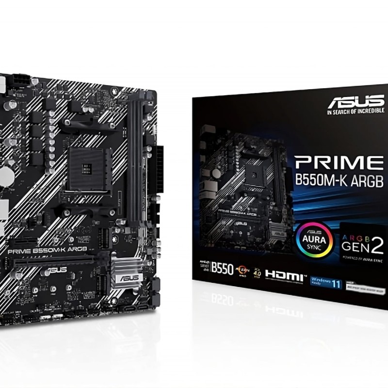Asus Prime B550M-K ARGB Motherboard Micro ATX με AMD AM4 Socket (90MB1GC0-M0EAY0)