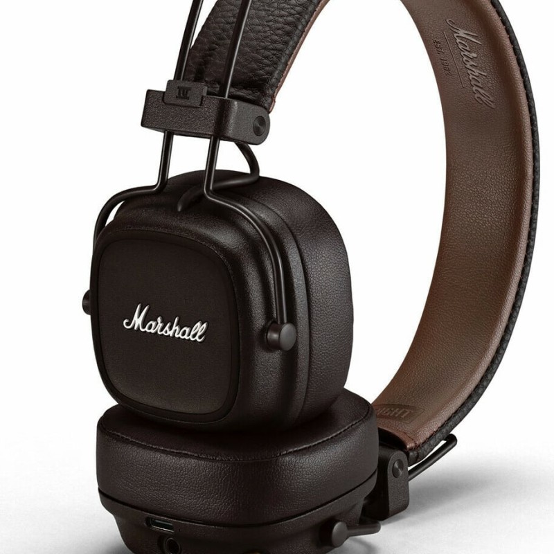 Marshall Major IV Ασύρματα/Ενσύρματα On Ear Ακουστικά με 80 ώρες Λειτουργίας και Quick Charge Καφέ (1006127)