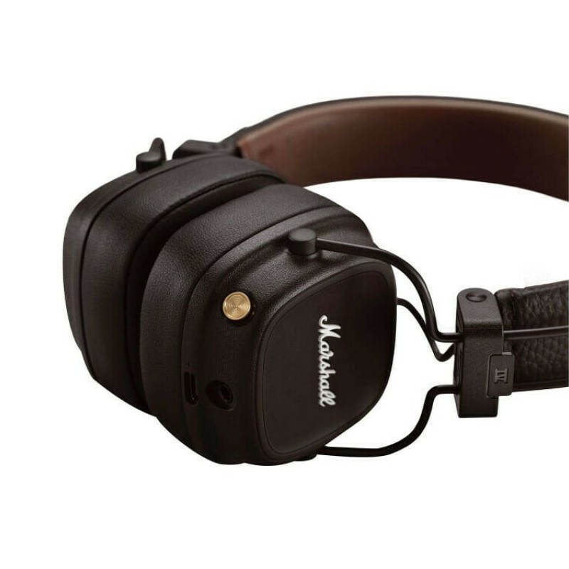 Marshall Major IV Ασύρματα/Ενσύρματα On Ear Ακουστικά με 80 ώρες Λειτουργίας και Quick Charge Καφέ (1006127)