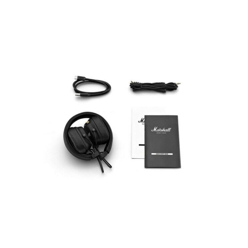 Marshall Major IV Ασύρματα/Ενσύρματα On Ear Ακουστικά με 80 ώρες Λειτουργίας και Quick Charge Καφέ (1006127)