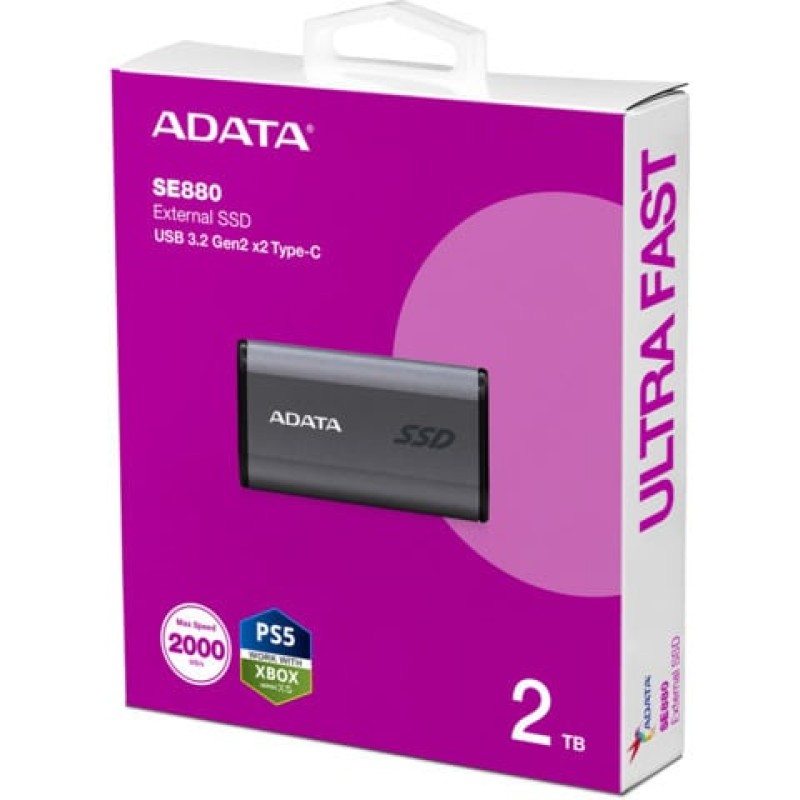 Adata Elite SE880 USB-C Εξωτερικός SSD 2TB 2.5" Γκρι (AELI-SE880-2TCGY)