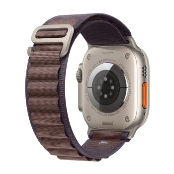 Apple Watch Ultra 2 Alpine Loop (Medium) Titanium 49mm Αδιάβροχο με eSIM και Παλμογράφο (Indigo Alpine Loop - Medium)