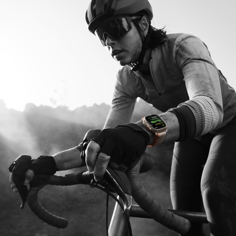 Apple Watch Ultra 2 Alpine Loop (Medium) Titanium 49mm Αδιάβροχο με eSIM και Παλμογράφο (Indigo Alpine Loop - Medium)