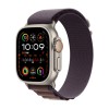 Apple Watch Ultra 2 Alpine Loop (Medium) Titanium 49mm Αδιάβροχο με eSIM και Παλμογράφο (Indigo Alpine Loop - Medium)